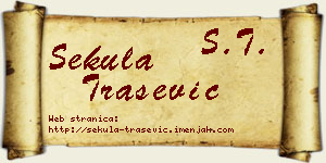 Sekula Trašević vizit kartica